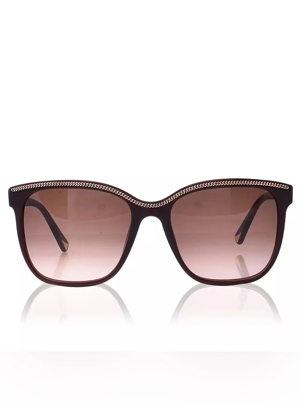 NWT Riccio Brown Gradient Sunglasses with Chain Trim